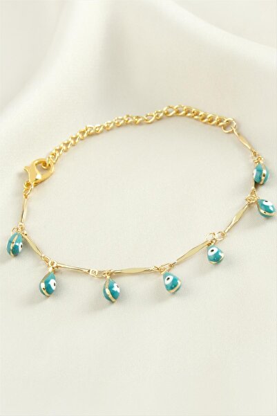 ZERO LAND NHRHLS سوار من الخرز المينا (110056) - أخضر بترولي