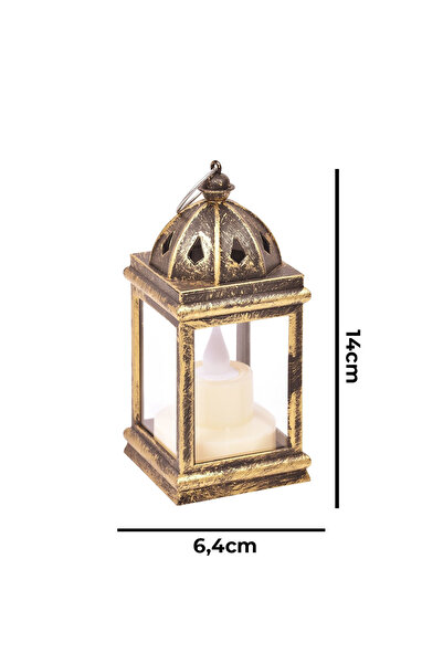 General Home Dekoratif LED Fener Pilli, Sarı Işık, Retro Tasarım, Ev ve Bahçe...