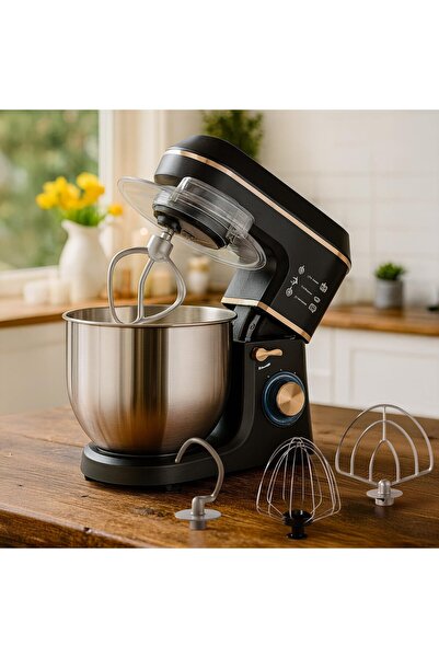 Generic خلاط كهربائي احترافي قائم بسعة 7 لترات وقوة 1400 واط، مزود بـ 6 سرعات...