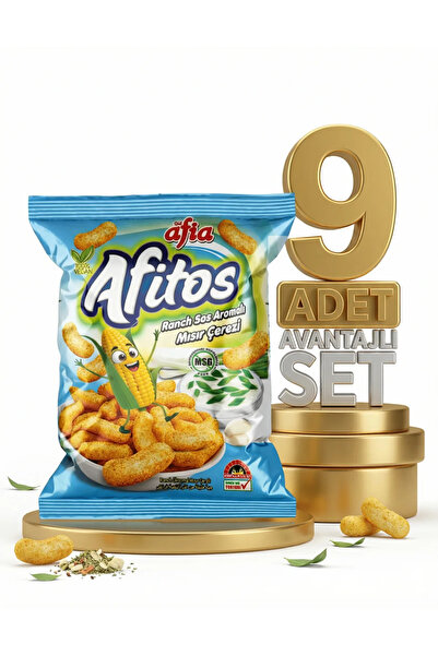 Afia Afitos Ranch Flavored Corn Chips 9X50 Gr