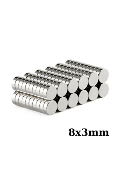 Genel Markalar 8x3mm Neodyum Güçlü Mıknatıs - Neodim Magnet