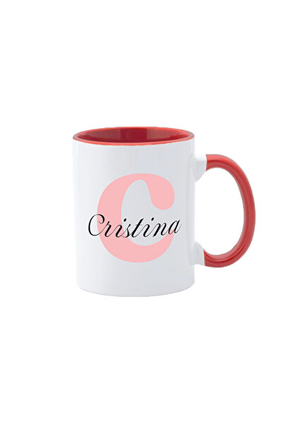 AFFIX THE DIFFERENT PERSPECTIVE Personalized mug, white with red interior and...