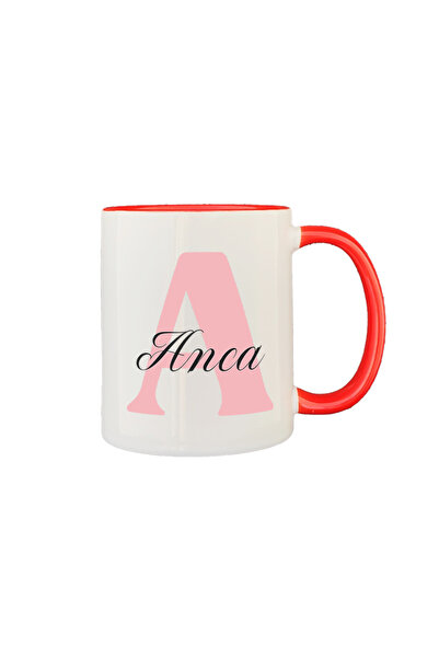 AFFIX THE DIFFERENT PERSPECTIVE Personalized mug, white with red interior and...