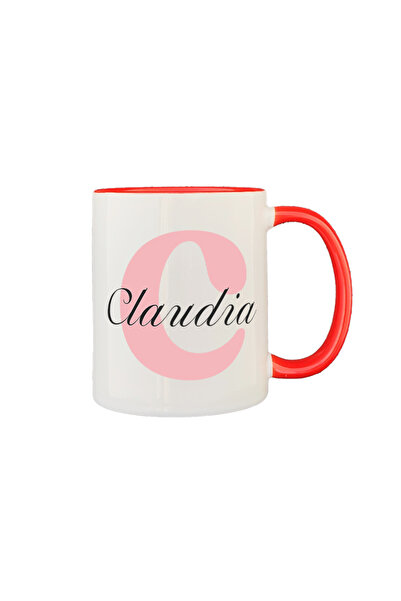AFFIX THE DIFFERENT PERSPECTIVE Personalized mug, white with red interior and...