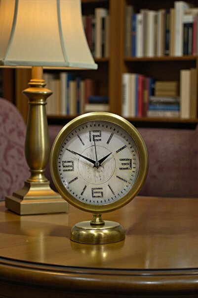 Leyaton Premium Vintage 25 x 20 Cm Eskitme Metal Masa Saati