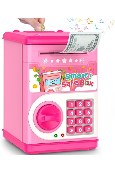 Arabest Pink Piggy Bank for Kids with Password Code Lock, Electronic Savings ...