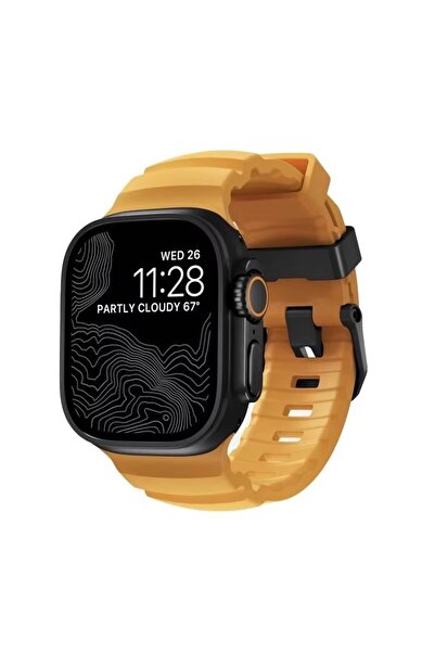 REDz Accessories Titan Wave Strap, Apple Watch, Ultra Design, Silicone, Yello...