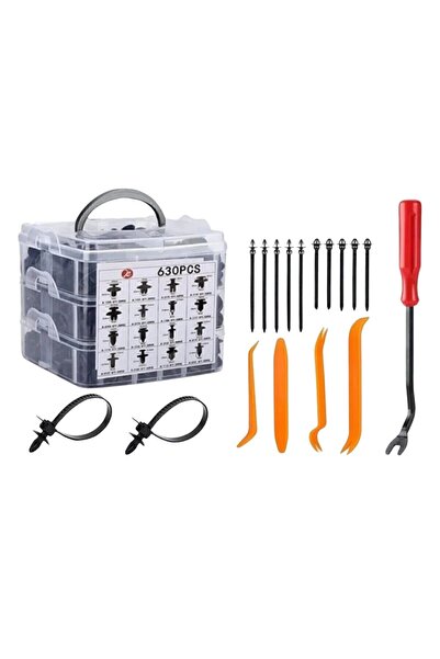 Greathings Set de 630 de cleme de fixare – pentru panouri auto, tapițerie uși