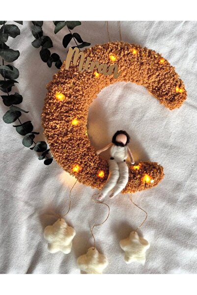 Gökçem hediyelik Erkek bebek led ışıklı kapı süsü ,bebek kapı süsü led ışıklı