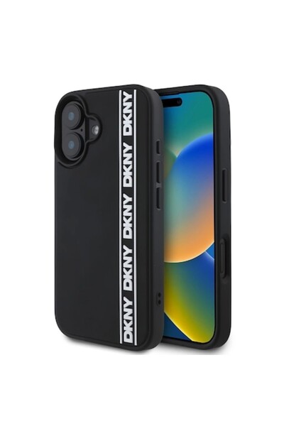 Dkny 3D Rubber Repeat Logo Line Case for iPhone 16