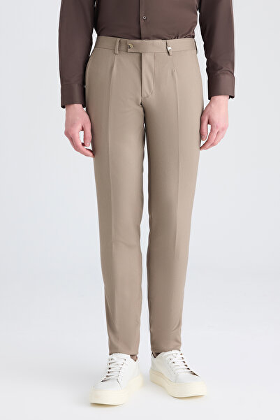 D'S Damat Ds Damat Slim Fit Mink Fabric Trousers