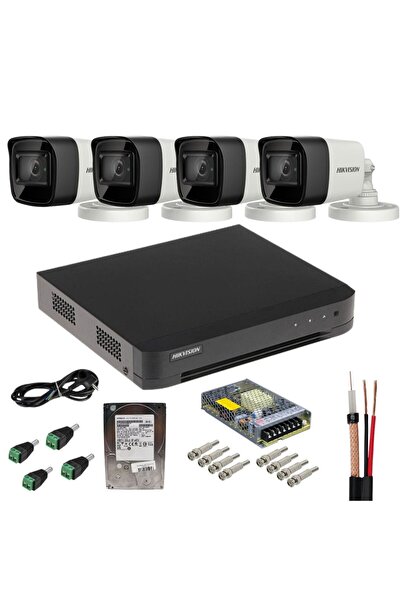Hikvision Analog Surveillance System, 4 Cameras 8MP