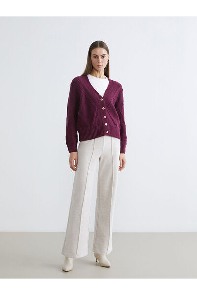 LC Waikiki Γυναικείο παντελόνι με ελαστική μέση και φαρδύ πόδι, νέα σεζόν