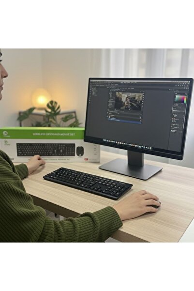 Greathings Безжичен комплект клавиатура и мишка Q Удобно писане, безшумни кла...