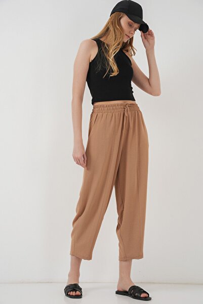 Hiccup Bdart Lace-Up Waist Detailed Textured Shalwar Trousers