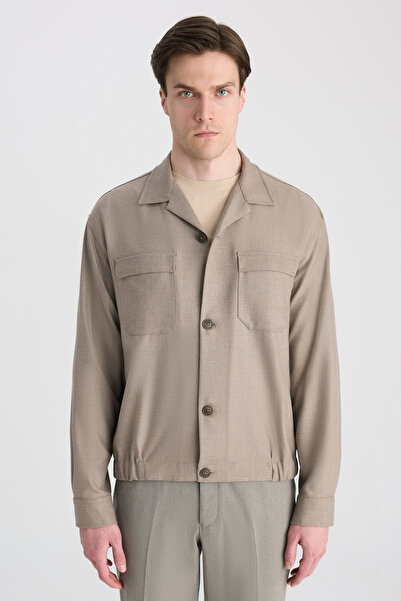 Twn Relaxed Mink Knitted Shirt Jacket