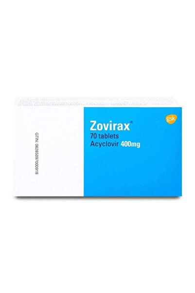 GSK Zovirax Systemic Aciclovir 400 mg Tablets 70pcs