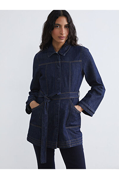 LC Waikiki Rmz Gi̇yi̇m Farkiyla Shirt Roba Collar Women's Jean Jacket