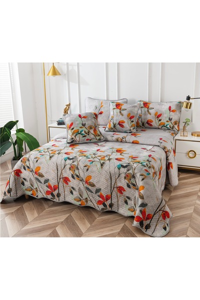 Truva Home Fine Cotton Bedspread - Complete Set with Pillowcases, 230x250 cm