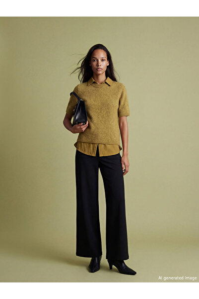 LC Waikiki Pantaloni de damă cu picior larg StandardFit, Sparkly Choices, de ...