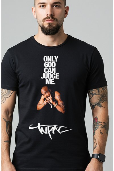 PARUNIV Tricou barbati cu imprimeu 2pac tupac, 100% bumbac