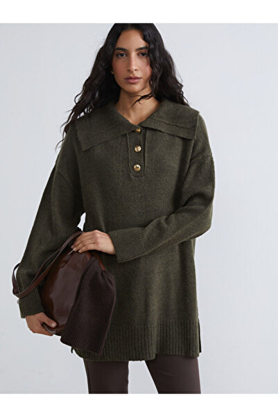 LC Waikiki Sparkling Choices by Shining Store Devrik Roba Collar Women's Knit...