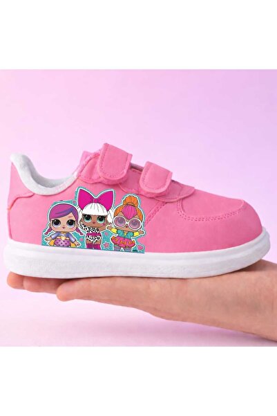 lias desing Pantofi sport cu bandă pentru fete, roz, cu imprimeu Sweet Lolsi ...