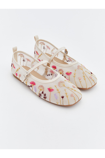 LC Waikiki Floral brodat balerini pentru Fete