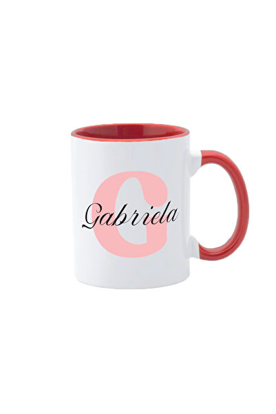 AFFIX THE DIFFERENT PERSPECTIVE Personalized mug, white with red interior and...
