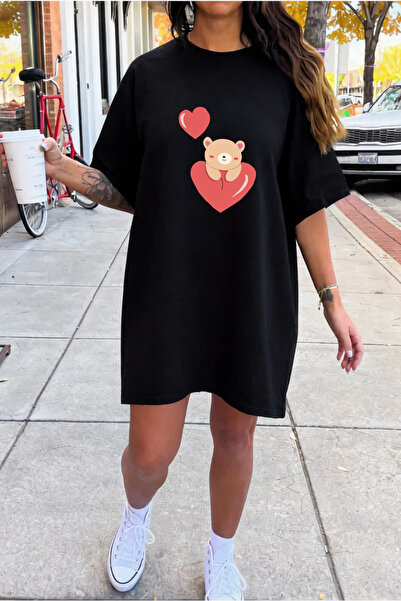 Pink Sky Plus Size Women's Cotton Short Sleeve Crew Neck Casual T-Shirt Dress