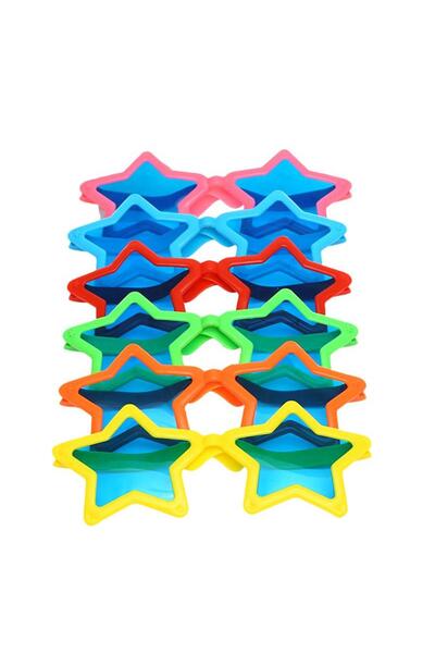Go İthalat Big Star Party Glasses Assorted 12 Pieces (5343)