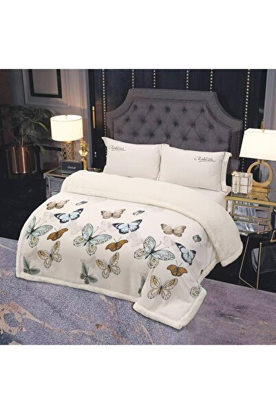 Talis Cocolino Blanket with Fur, Butterfly White 200x230 cm