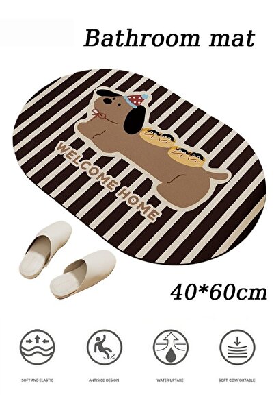 Generic Bathroom Mats，40*60CM Bathroom Floor Mat，Anti-Slip Absorbent Floor Mats