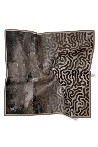 Levidor Abstract Striped Double Pattern Gradient Sparkling Crystal Scarf