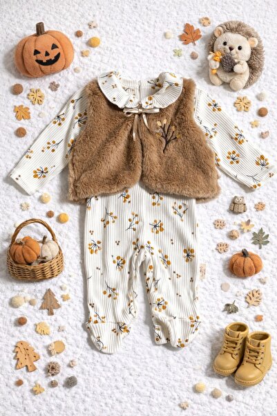 Luna Autumn Vest Baby Girl Jumpsuit