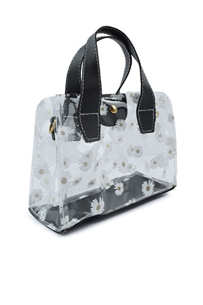london Rag Women Black Daisy Floral Print Hand Bag