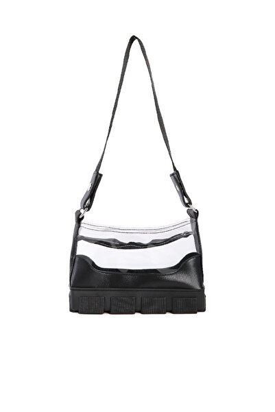 london Rag Women Black Clear Utility Handbag