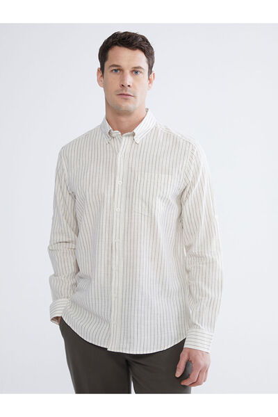 LC Waikiki Quality Pieces from Çelebi Store Standard Fit Striped Men's Linen ...