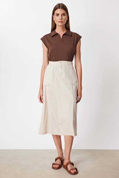 ON Yanları Cepli Paraşüt Kumaş Etek