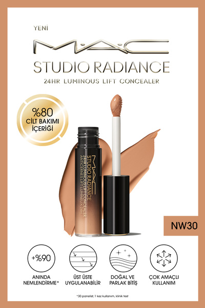 M.A.C Studio Radiance 24hr Luminous Lift Concealer - Cilt Bakım İçerikli Seru...