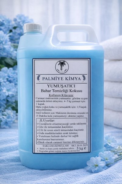 Palmiye kimya Konsantre kokulu Mavi Çamaşır Yumuşatıcı – Bahar - Okyanus Kokusu (5 Kg)