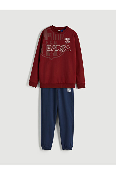 LC Waikiki طقم رياضي للأولاد مطبوع عليه شعار برشلونة