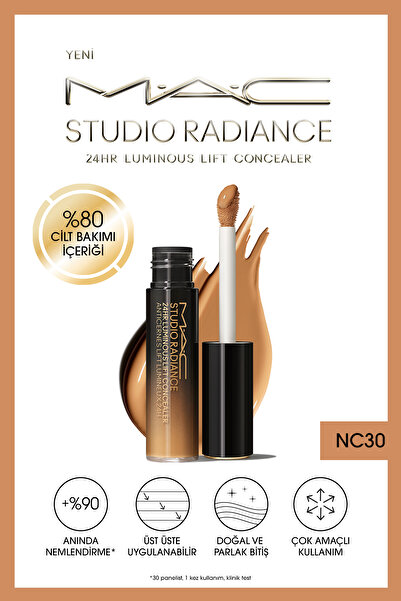 M.A.C Studio Radiance 24hr Luminous Lift Concealer - Cilt Bakım İçerikli Seru...