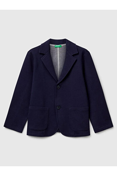 Benetton Boy's Navy Blue Jacket