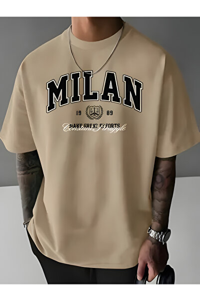 EFFRENATU Tricou unisex cu imprimeu KYazı – Guler rotund, mânecă scurtă, casual