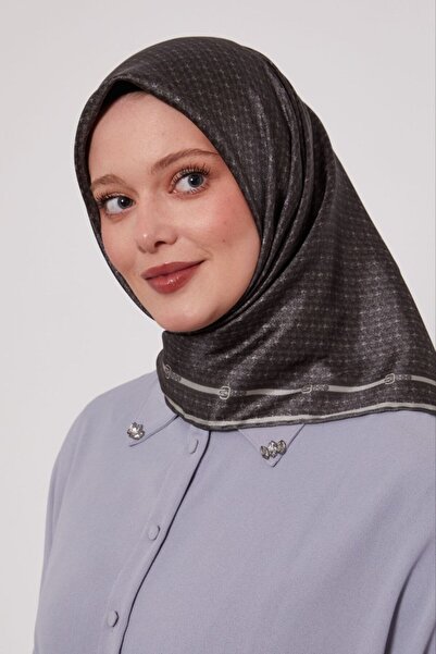 Levidor Solid Color Edges Thin Belt Pattern Sparkling Crystal Scarf