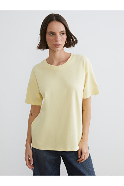 LC Waikiki طاقم الرقبة تي شيرت المرأة