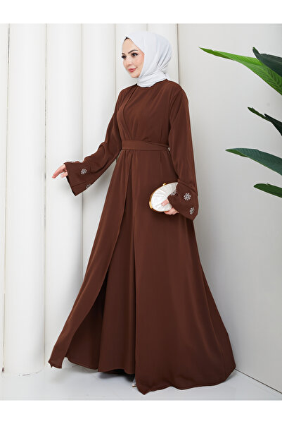 EFSUN MODA Women's Embroidered Detailled Double Birthday Dress with Sleeves, ...