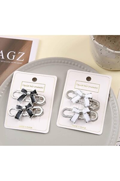 Efna Store Wavy Cylinder Model Double Metal Clasp Buckle with Bow Figure - 6 cm