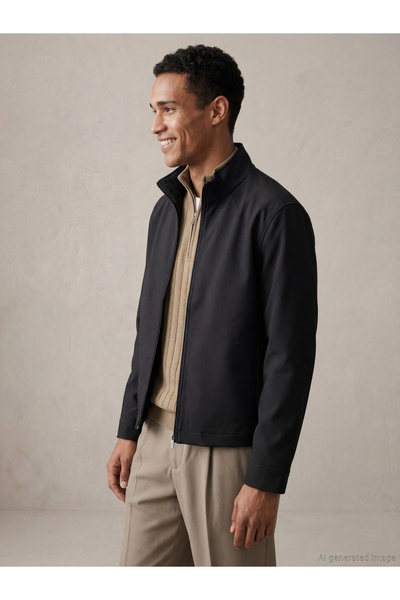 LC Waikiki Rmz Gi̇yi̇m Farkiyla Comfortable Fit Roba Collar Men's Coat